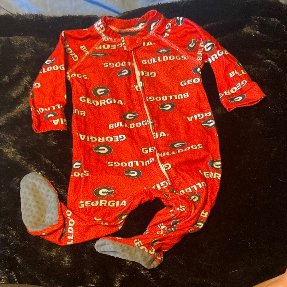 Georgia Bulldogs Kids One Piece Pajama - Red